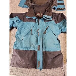 Vtg Marmot Mens Medium Gore Tex Hooded Full Zip Parka Hiking Ski Jacket Outdoor